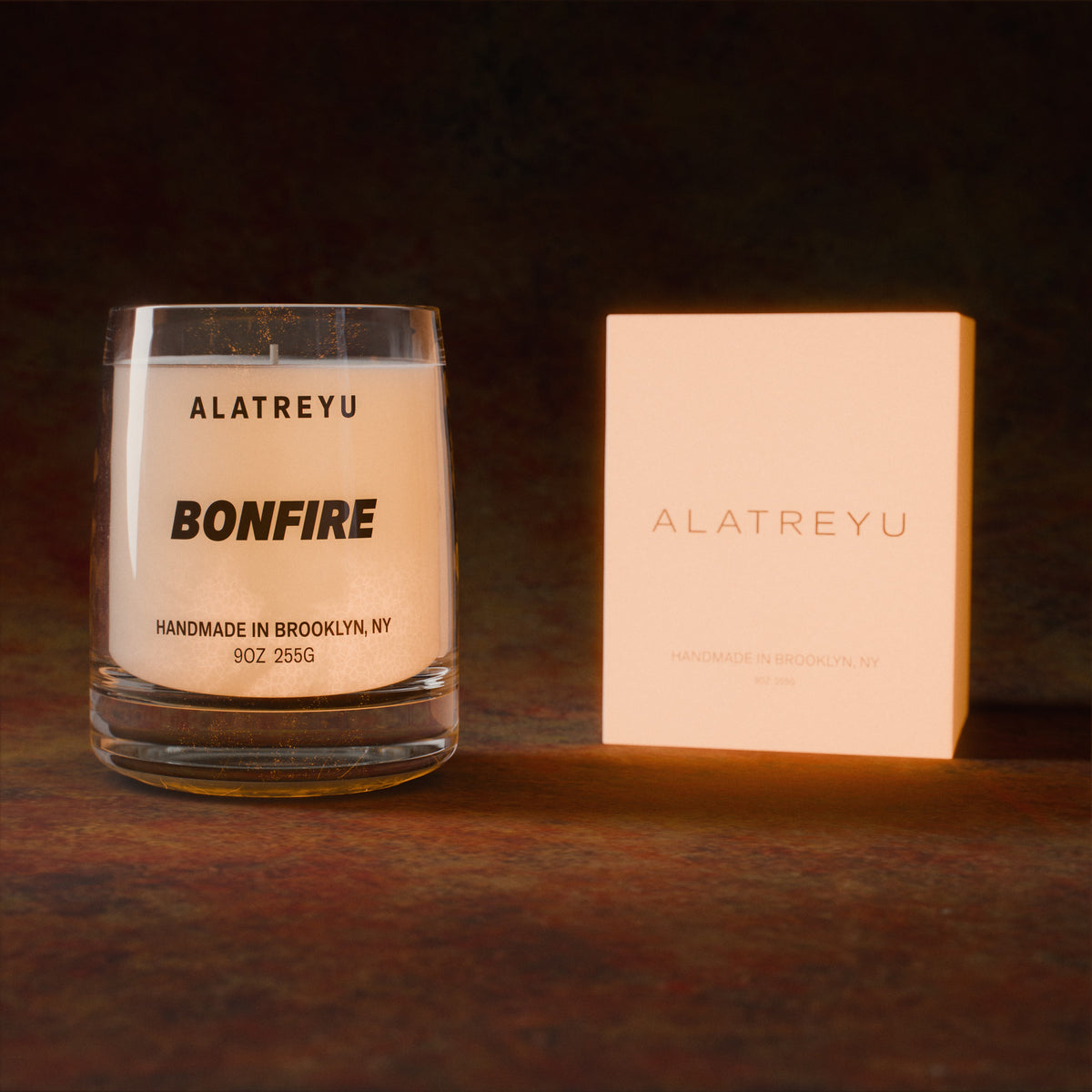 Bonfire with its packaging