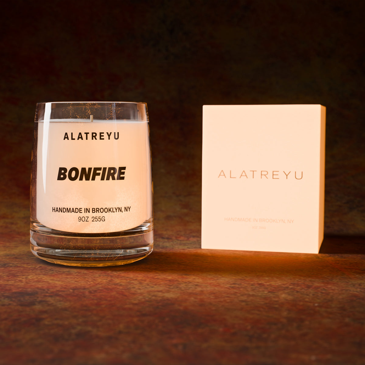Bonfire with its packaging
